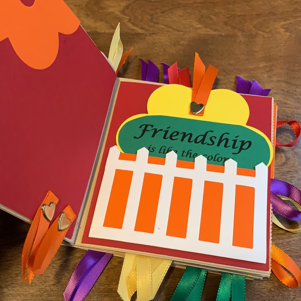 Friendship Rainbow of Colors Journal Hand Crafted Book